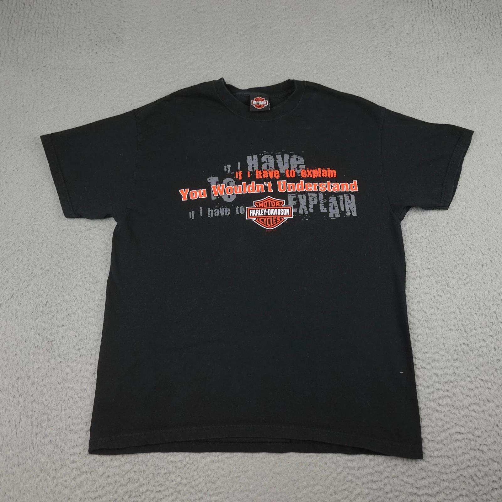 Винтажная футболка Harley Davidson Мужская L Сделано в США 2003 Вы бы не поняли 3XL