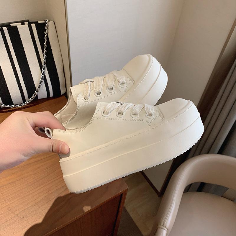 

Height increase 6cm~ thick-soled little white shoes women s 2025 spring new height increase muffin shoes casual versatile big head bread shoes 35