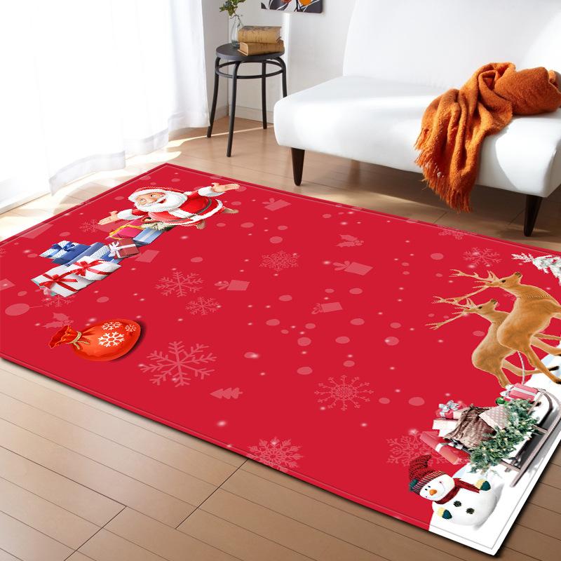 Christmas Living Room Carpet Bedroom Dining Room Floor Mat Doormat Pattern Can Be