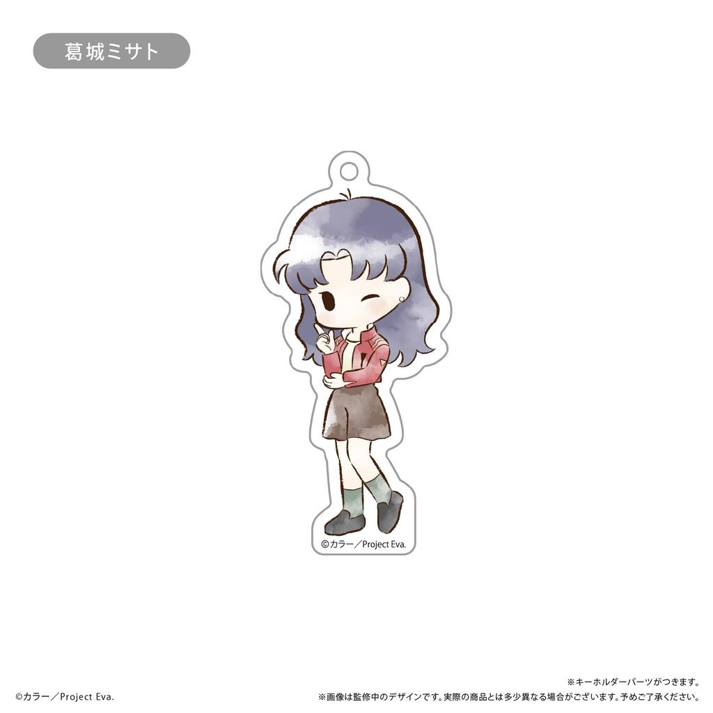 TV Anime "Neon Genesis Evangelion" Retro Acrylic Keychains Box of 6