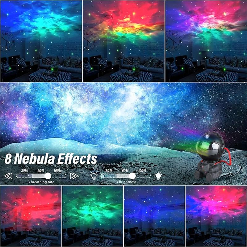 Star Projector Galaxy Night Light Astronaut Space Projector Starry Nebula Ceiling Led Lamp For Bedroom Home Decorative Kids Gift