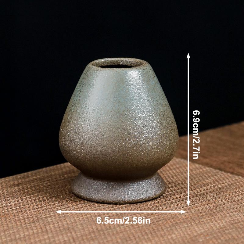 Japanese Coarse Pottery Matcha Tea Chasen Holder Stand Bowl Bamboo Whisk Grinder Teaware Tools Holder Tea Accessories Teaware