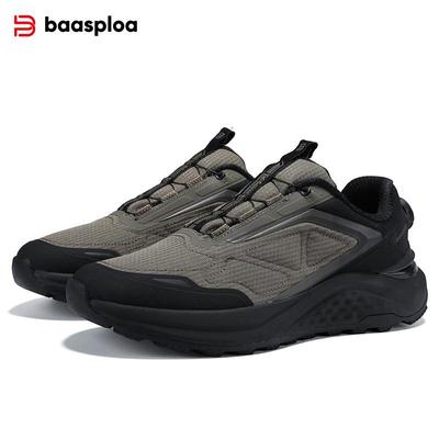 Herren Wanderschuhe, Drehverschluss Outdoor Sportschuhe, Herren bequeme weichsohlige Freizeitschuhe zum Gehen, rutschfeste warme Schuhe