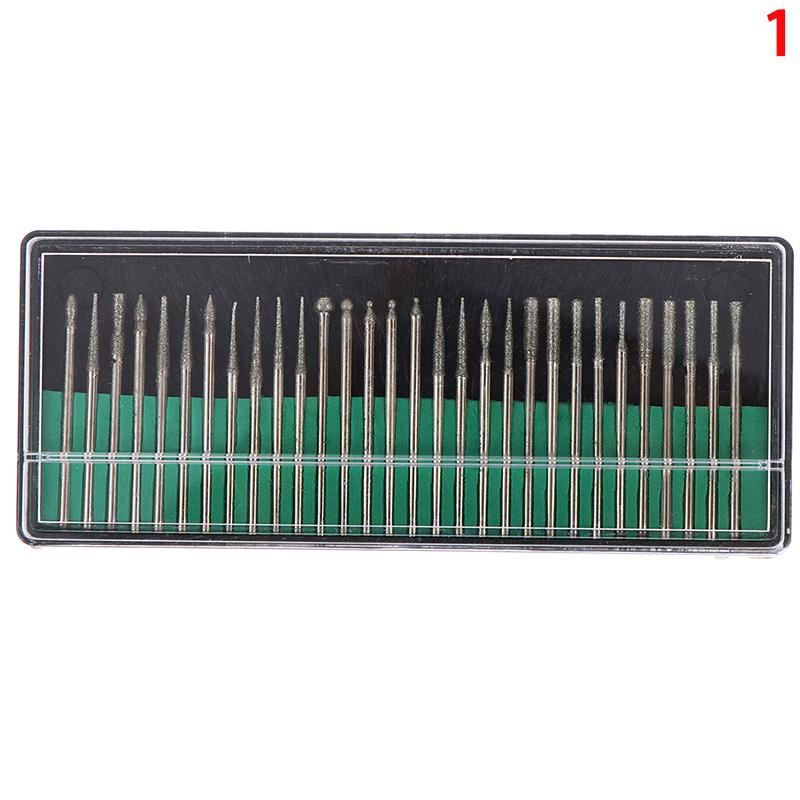 

30 шт. Шлифовальные режущие головки Алмазные гравировальные полировальные вращающиеся насадки 2.35mm