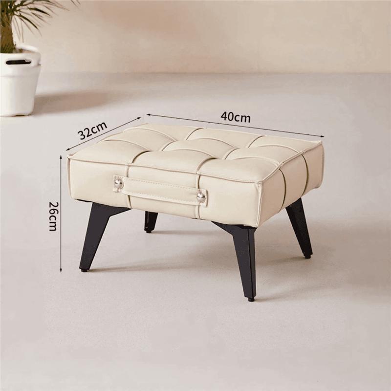 Mesa de Centro Elegante para Sala de Estar Banco para Sofá Resistente a Manchas Banco para Pés Otomano com Alça Banco Largo e Confortável para Sapatos