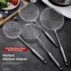 Stainless Steel Asian Skimmer for Pasta Noodles Drainage Frying Cooking 304 SS Mesh Frame Hanging Hole Dishwasher Safe