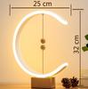 Table Lamp Magnetic Levitating Balls Faux Wood Base for Bedroom Holiday New Year Xmas Gift Reception Desk Waiting Area Decors