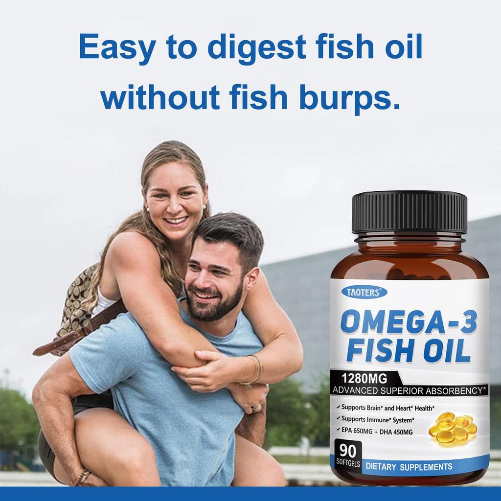 Integratore di olio di pesce Omega 3 con EPA (acido eicosapentaenoico) 650mg 90 capsule