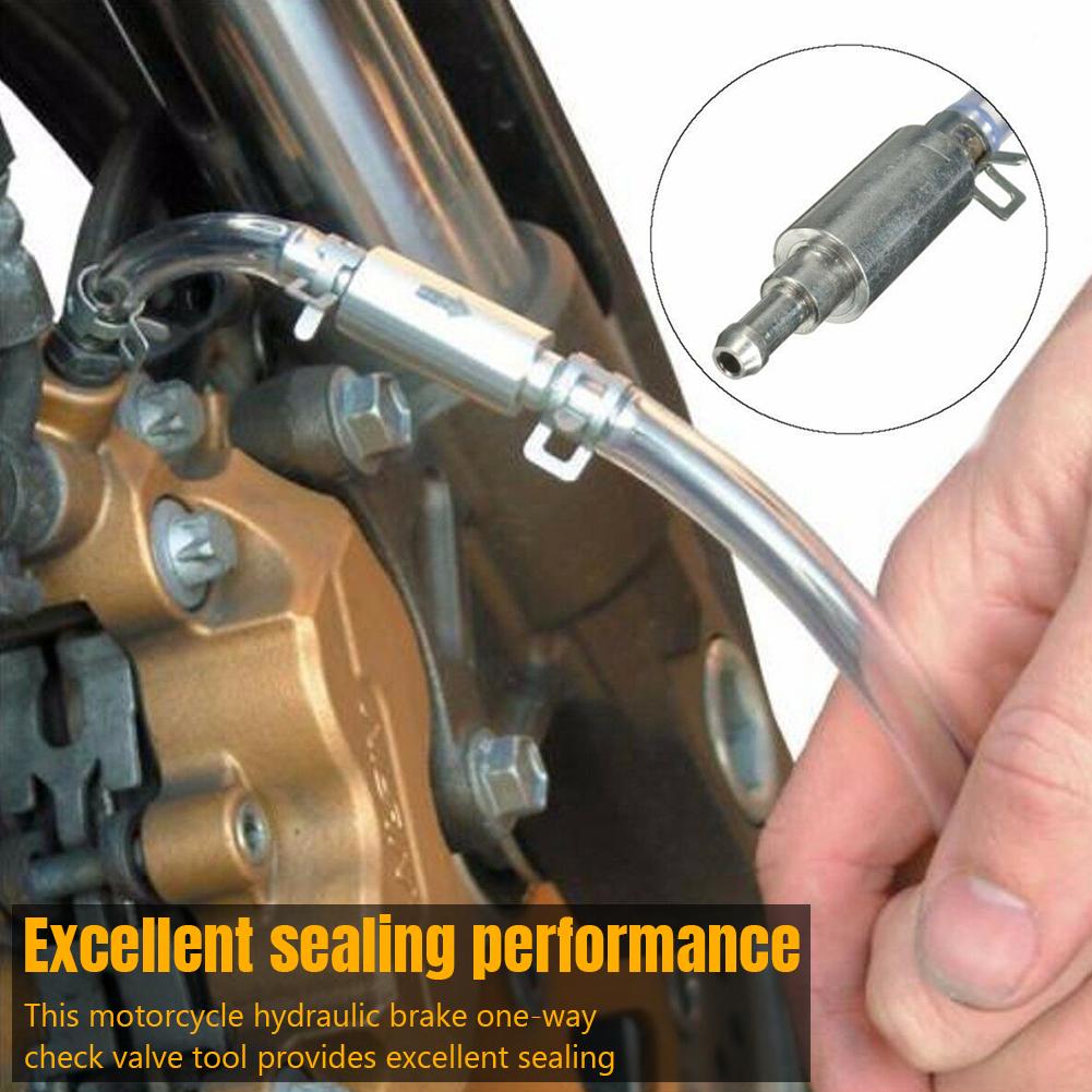 Brake Bleeder Tool with Metal Clips Motorcycle Brake Bleeder Kit One Way Check Valve Bleeding Tool Kit for Car Motorcycle Clutch