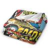 Goldorak Cartoon Blanket  Super Soft Print Plush Bedding Throws For Couch Chair Airplane Travel Flannel Bedspread Bed Cover