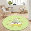 Kawaii Cartoon Keroppi Round Carpet Non-Slip Circle Area Rug Children Playroom Nursery Bedroom Home Floor Mat