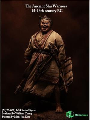 Tri Factory MJ Figure Series Ancient Zhou Dynasty Warrior Century BC Resin Kit Molded Color 15th-16th (75mm) MJ75-001