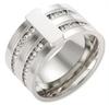 Glänzende Kristall High-End Anlaufgeschützte Mode Geometrische Offene Vergoldete Edelstahlringe für Damen Ehering Schmuck Geschenke