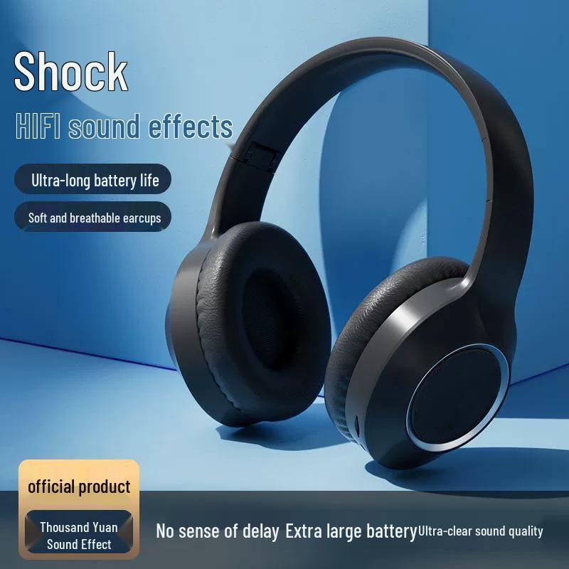 Bluetooth Over-Ear Wireless Headphones for Gaming and Music with Heavy Bass
