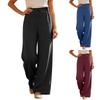 Pantalon Femme Élastique Taille Haute Coupe Décontractée Jambe Large Pantalon Long Pantalon Avec Poches