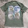 T-shirt Lontre Luna Piena, Maglietta Grafica Retro Amante della Natura, Camicia Lontre Cottagecore