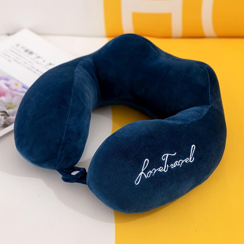 

U-Shaped Neck Pillow for Travel & Office. Dual Hump Design, Lightweight & Breathable. Perfect Cervical Support Anywhere! синий