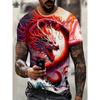 Fashion Personality Dragon Pattern 3D Printed Tshirt Street Summer Oversized Men's T-shirts