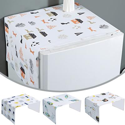 1 ks Voděodolná Domácí Dekorace Ochrana Chladničky proti Prachu Opakovaně Použitelná Barevný Tisk Roztomilé Potisky PEVA Kuchyně 130x55cm
