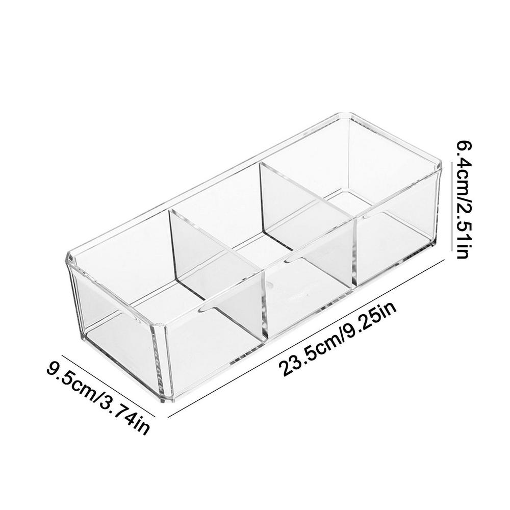 

Qtip Holder Bathroom 3-Grids Cotton Pad Cotton Ball And Swab Organizer Dustproof Modern Qtip Holder And Storage For Bathroom