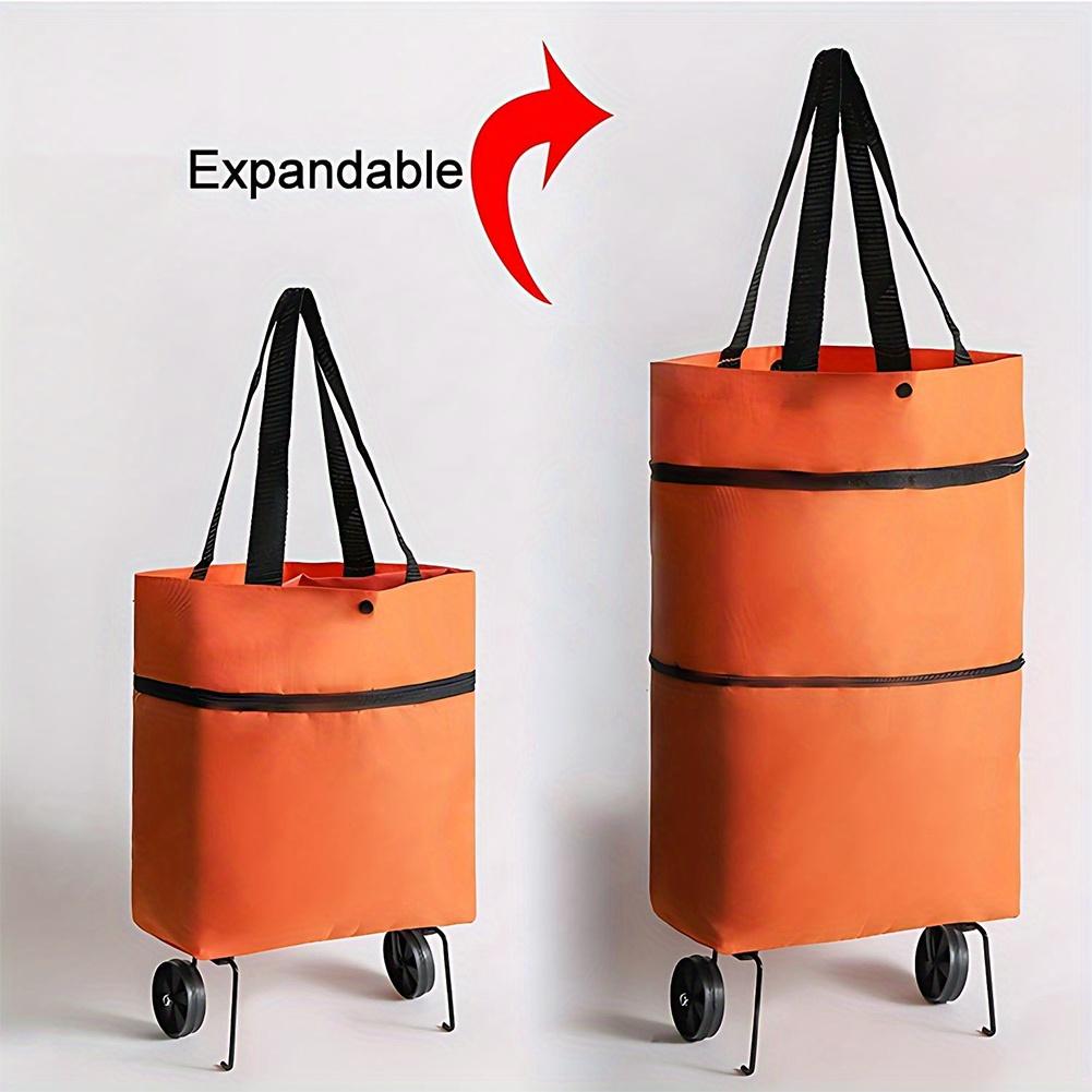 1pc Easy-Glide Wheeled Shopping Bag – Extra-Large, Foldable & Multipurpose – Versatile Carrier for Groceries & Goods On the Go