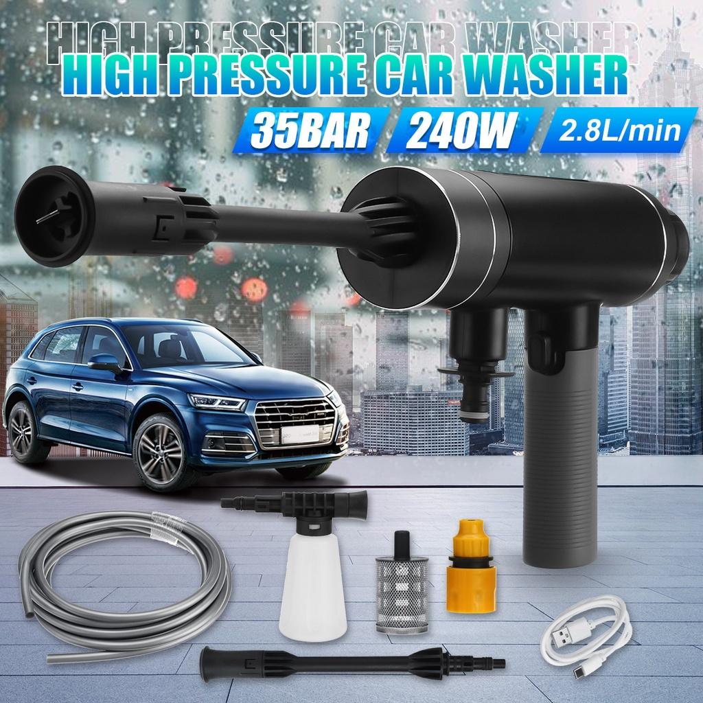 

35 бар 240 Вт Ручной Беспроводной Автомобильный Мойка Спрей Высокое Давление Автомойка Водяной Пистолет Аккумулятор Автомойка Уборочная Машина
