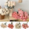 7PCS/Bundle 7 Head Rose Artificial Flower Silk Petals Faux Flower Creative Ikebana Ornament  Gift