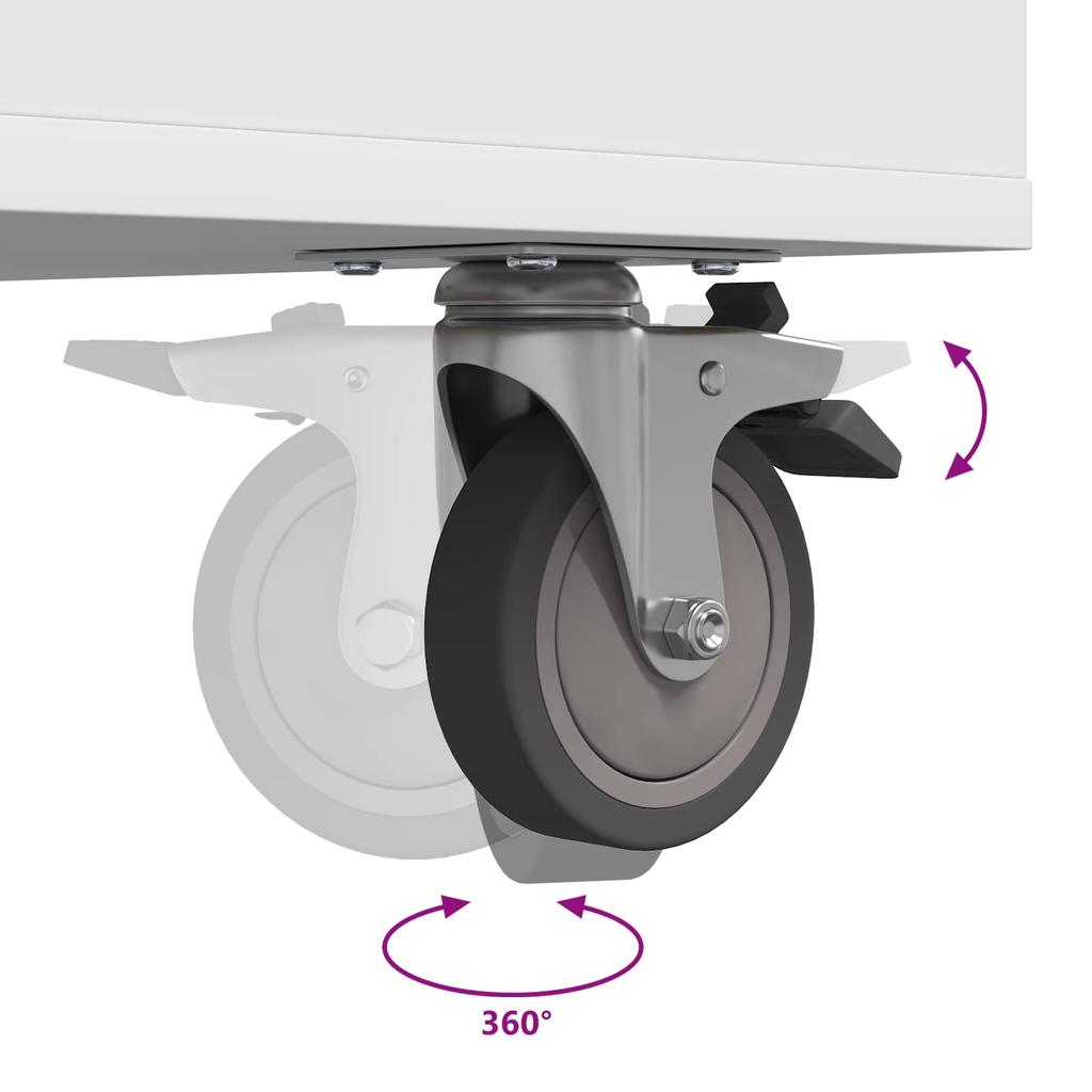 Golf Cabinet with Wheels Universal White 90 x 45 x 98 cm