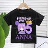 Custom Kids Birthday Number T Shirt Your Name Design Image Girl Party Clothes Short Sleeve Tees Personalized Tops Child Gift