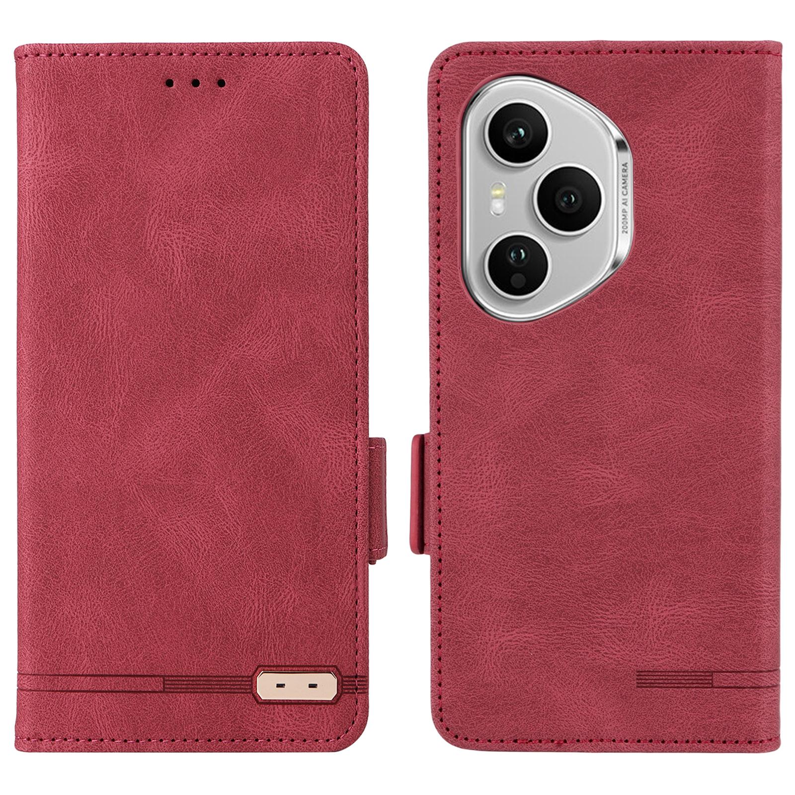 

Для Honor 400 Pro 5G (Глобальный) Чехол Кожаный Кошелек Флип-чехол для телефона с Металлическим Декором Rose