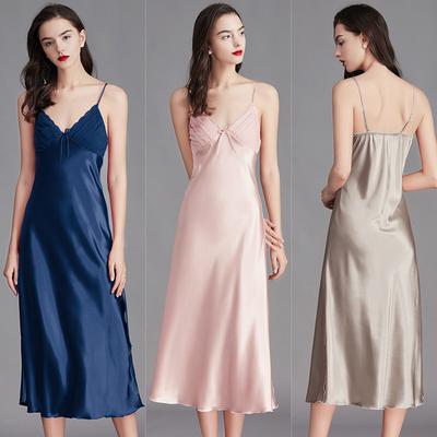 1Pcs Plus Size Sling Pajamas Ladies  Nightdress Sexy Long Homewear