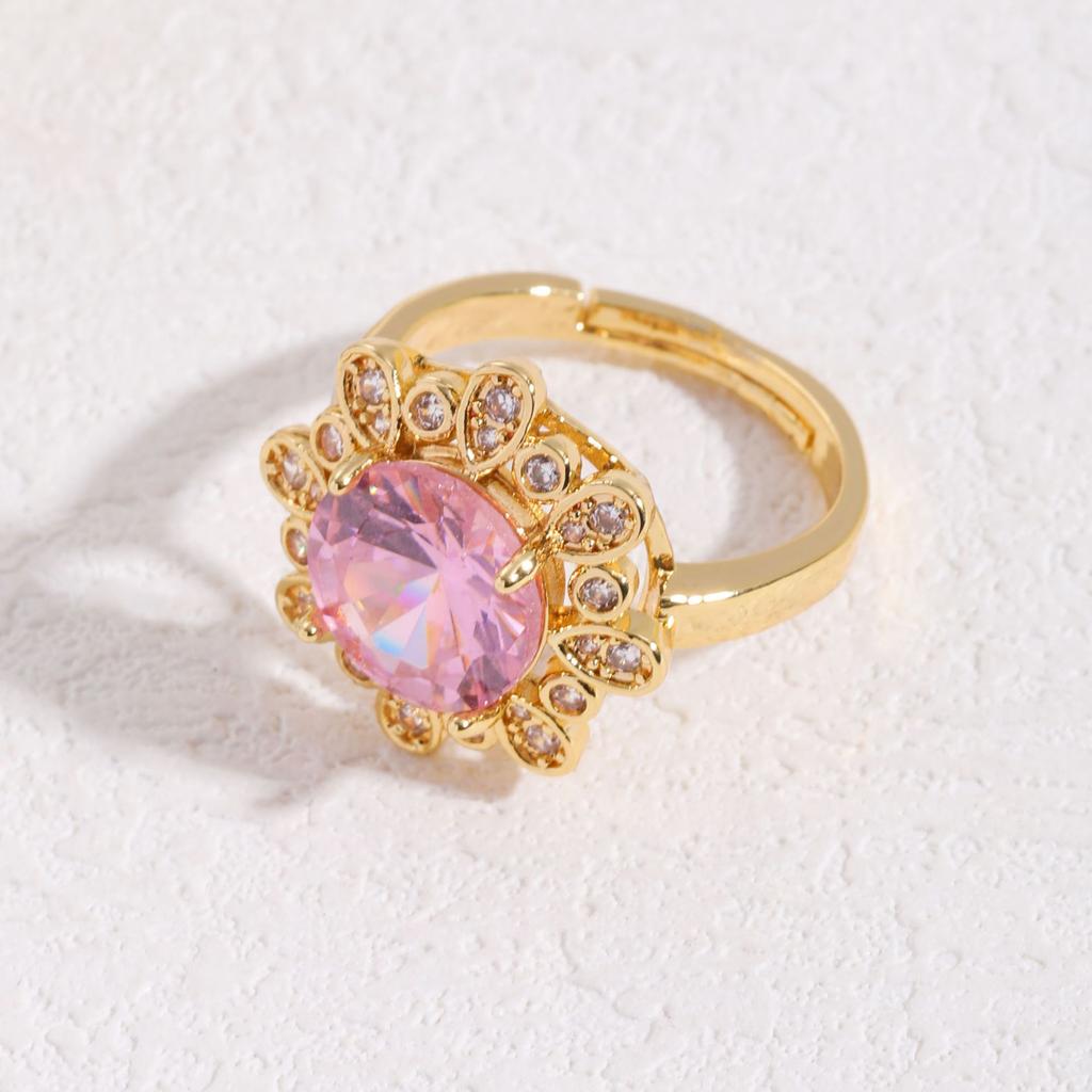 Titanium Steel Pink Zircon Necklace Female, Light Luxury Simple Geometric Pendant Collarbone Chain Set