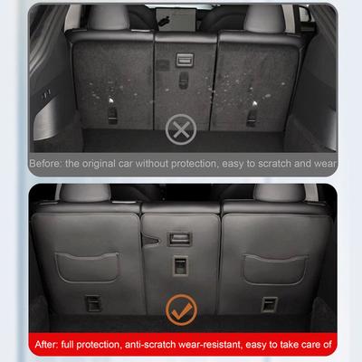 For Tesla Model Y Juniper Leather Rear Seat Back Protector Pad Backrest Model 3/Y 2021-2025 Backrest Protector Anti-dirty Mat