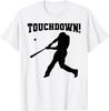 Touchdown Baseball Funny Football Sports Humor Joke Vintage T-Shirt