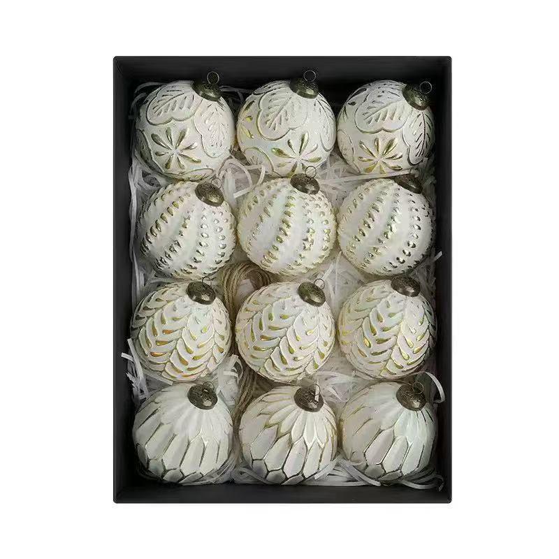 Antique Style Christmas Ornament Set: Scratch-off Ball Decorations for Trees and Windows