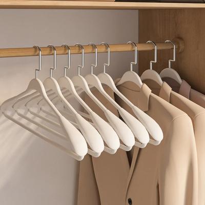 5pcs Heavy-Duty Metal Clothes Hangers Wide Shoulder Non-Slip No-Residue Brushed Finish Hangers for Suits Coats