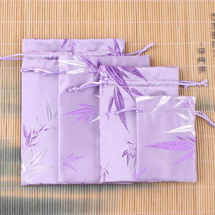 

Chinese-Style Red Silk Brocade Pouch: Lucky Drawstring Bag for Jewelry, Candy, and Antiques 8x10 cm фиолетовый