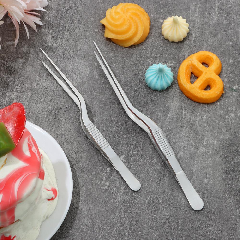 Kitchen Tongs Kitchen Utensils BBQ Tweezer Food Clip Kitchen Chief Tongs Stainless Steel Portable for Picnic Barbecue Cooking