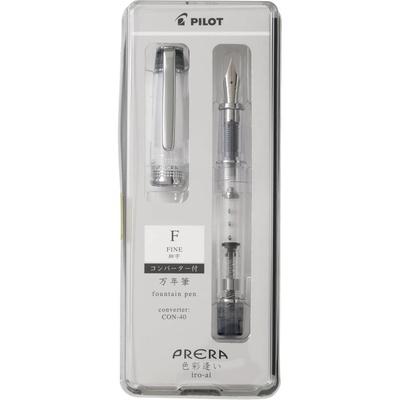 Pilot Prera Iro-Ai Fountain Pen Clear Black Fine Nib P-FPR-1-TB-F +CON-40