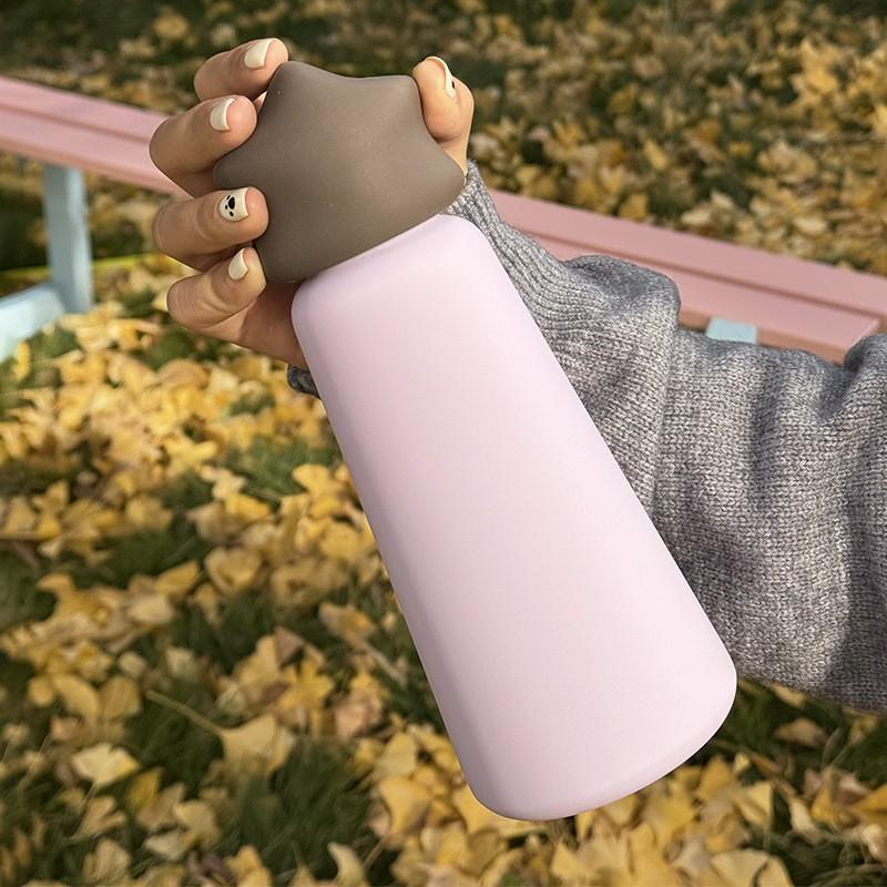 500ml Stainless Steel Vacuum Insulated Travel Mug Kids Students Outdoor Sports Portable Star Design
