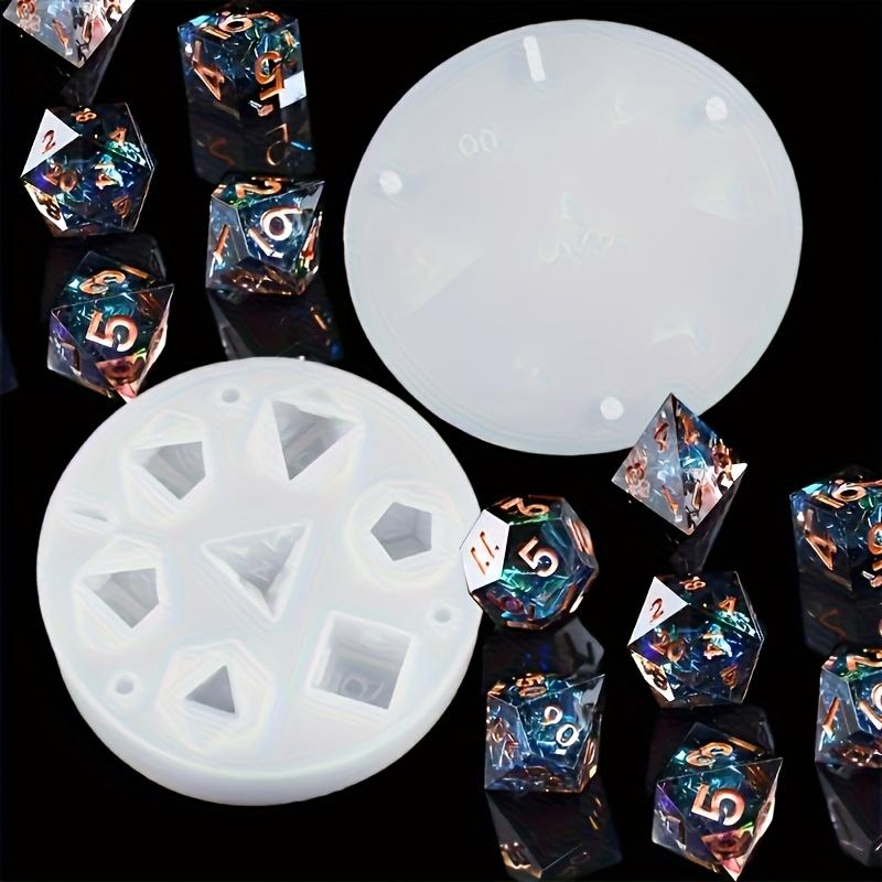 1 set de matrițe pentru zaruri în formă de 7 Matrițe din silicon octahidrice 3D fără cusături Potrivite pentru turnare cu rășină și epoxid Meșteșug handmade