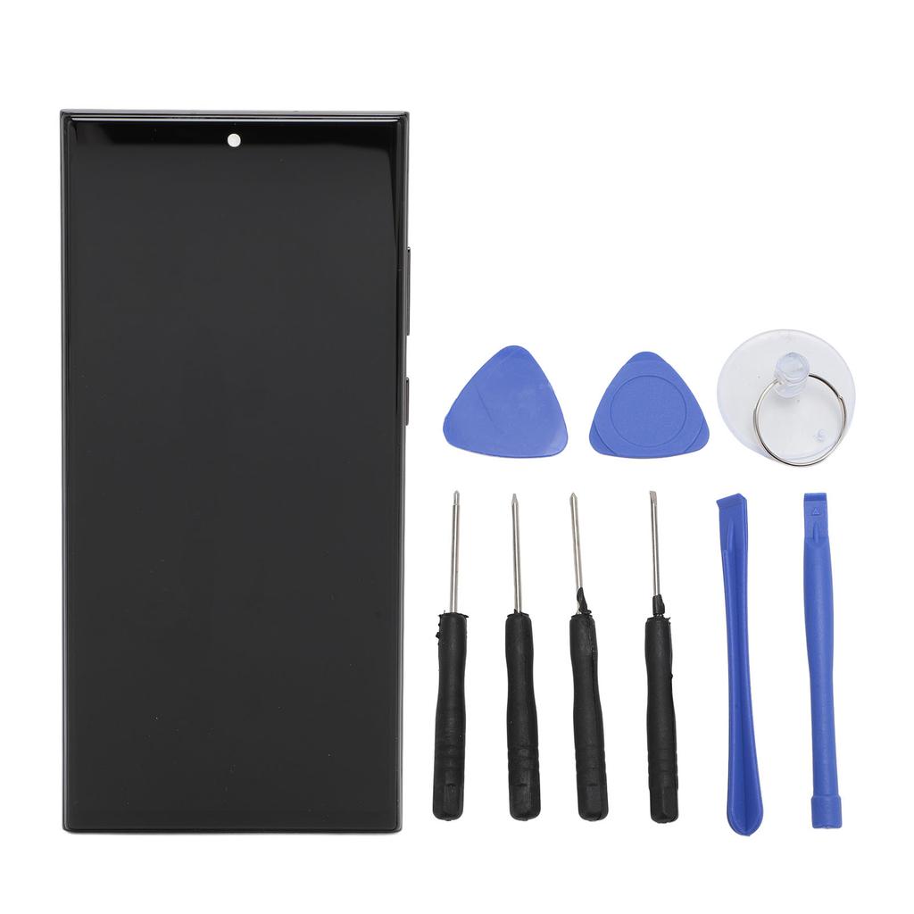 Phone LCD Screen Assembly with Frame Repair Tools Screen Digitizer Replacement for Galaxy S23 Ultra
