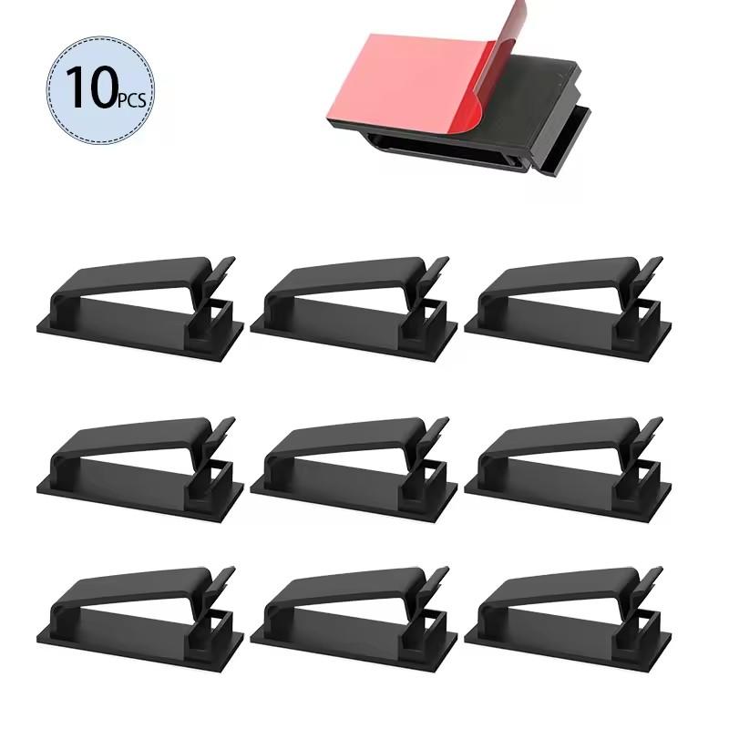 5/10/20 Pcs Self Adhesive Cable Management Clips Cable Organizers Wire Clips Cord Holder for TV PC under Desk Home Off