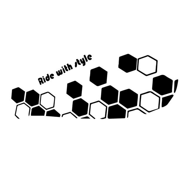 Motorbike Fender Stickers Hexagonal Reflective Stickers Reflective Body Stickers Honeycomb Shaped Pull-On Body Decals
