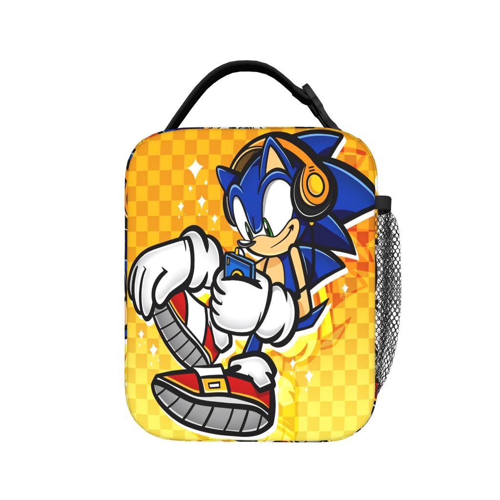 Sonices Cartoon Game Lunch Bag  Office Lunch Box For Child Fun Print Thermal Lunch Bags Waterproof Portable Cooler Bag