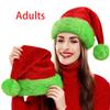 Christmas Santa Hat For Adults And Kids Unisex Velvet Cozy Long Plush Red Xmas Hats 2026 New Year's Holiday Party Supplies