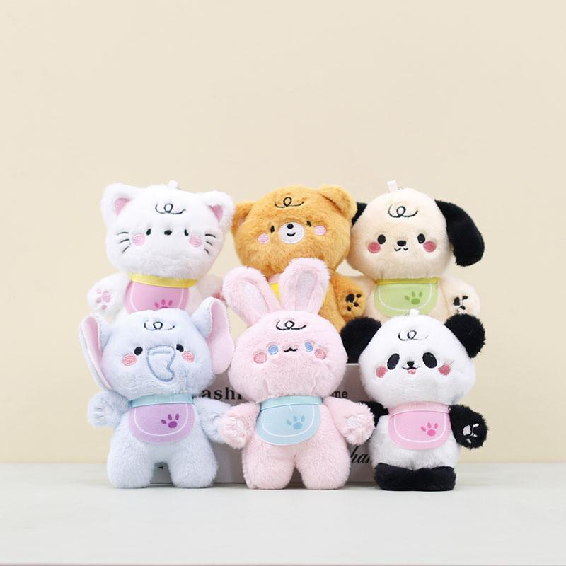Adorable Cartoon Animal Plush Toy Collection Featuring Cute Elephant Panda Rabbit And Bear Designs