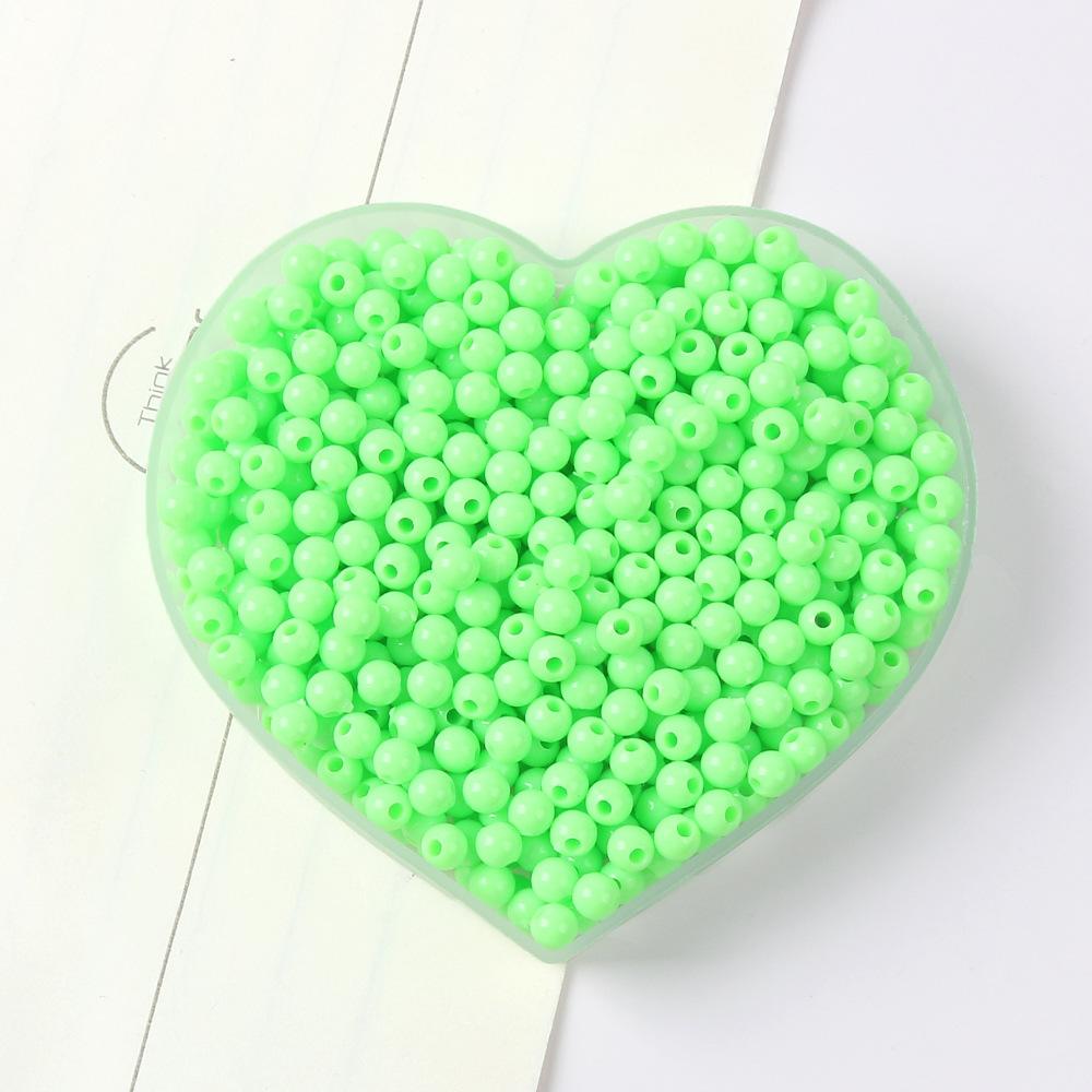 42-Color Acrylic Solid Color Round Beads Rice Beads Handmade Diy Beaded Loose Beads Bracelet Necklace Jewelry Material 3/4Mm