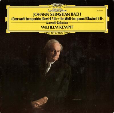 LP Record WILHELM KEMPFF  J. S. Bach Welltempered Clavier I 2531299 DEUTSCHE GRAMMO 1980 Germany Classical Used