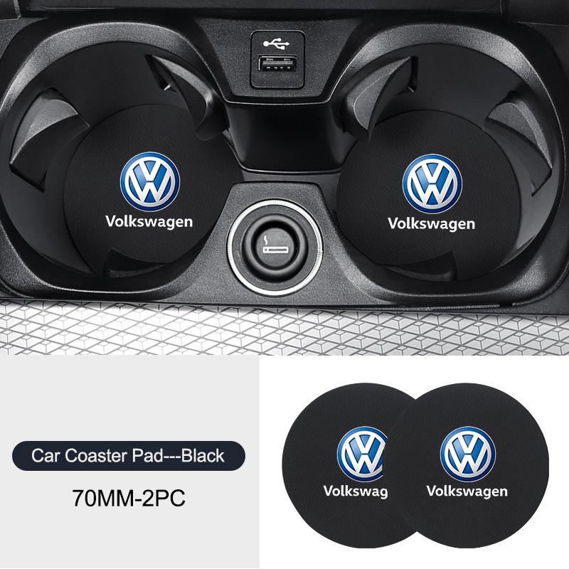 HAT1 Car Water Cup Non Slip Pad Coaster Mat Interior Accessories VW GTI Polo Golf Passat B8 Tiguan Jetta T-ROC Touareg ID.3 Arteon CC